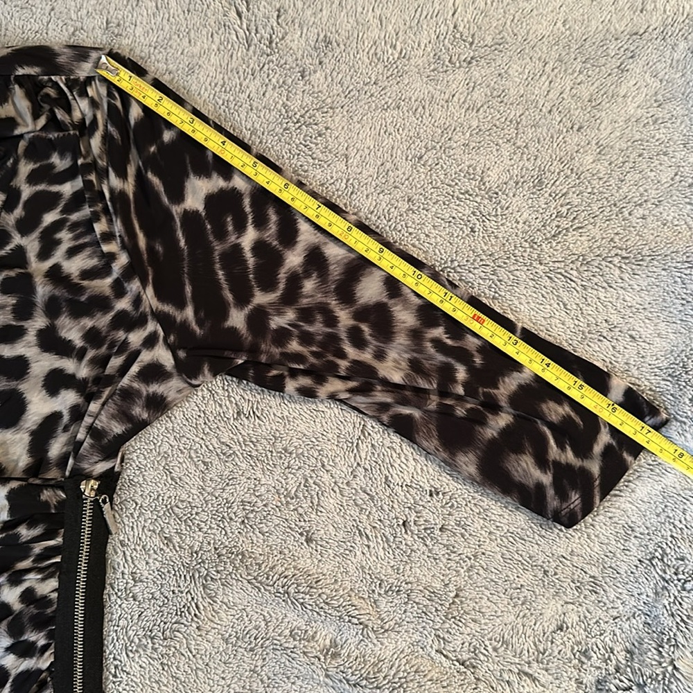 Leopard Print Faux Wrap Top - Picture 10 of 13